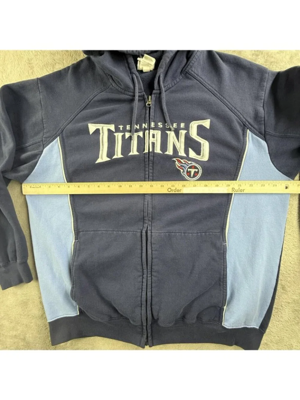 Vintage Tennessee Titans Hoodie Sweatshirt Mens Large Full Zip NFL Football - Picture 9 of 13